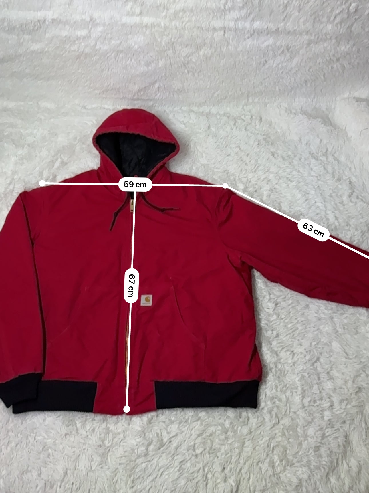 Veste Carhartt Active Jacket vintage – rouge – 2XL – Made in USA
