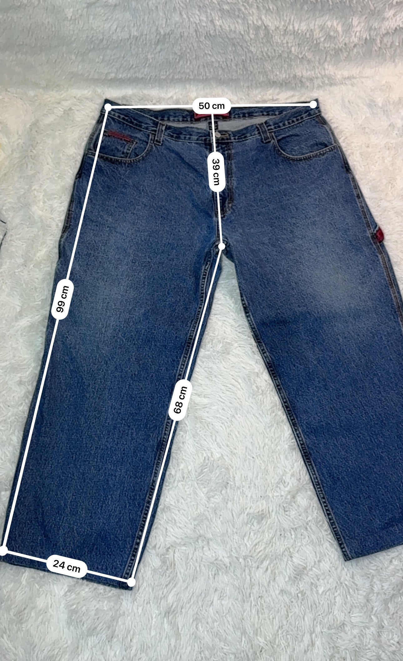 Jean U.S. Polo Assn. vintage bleu moyen – coupe droite ample (Taille FR 52)