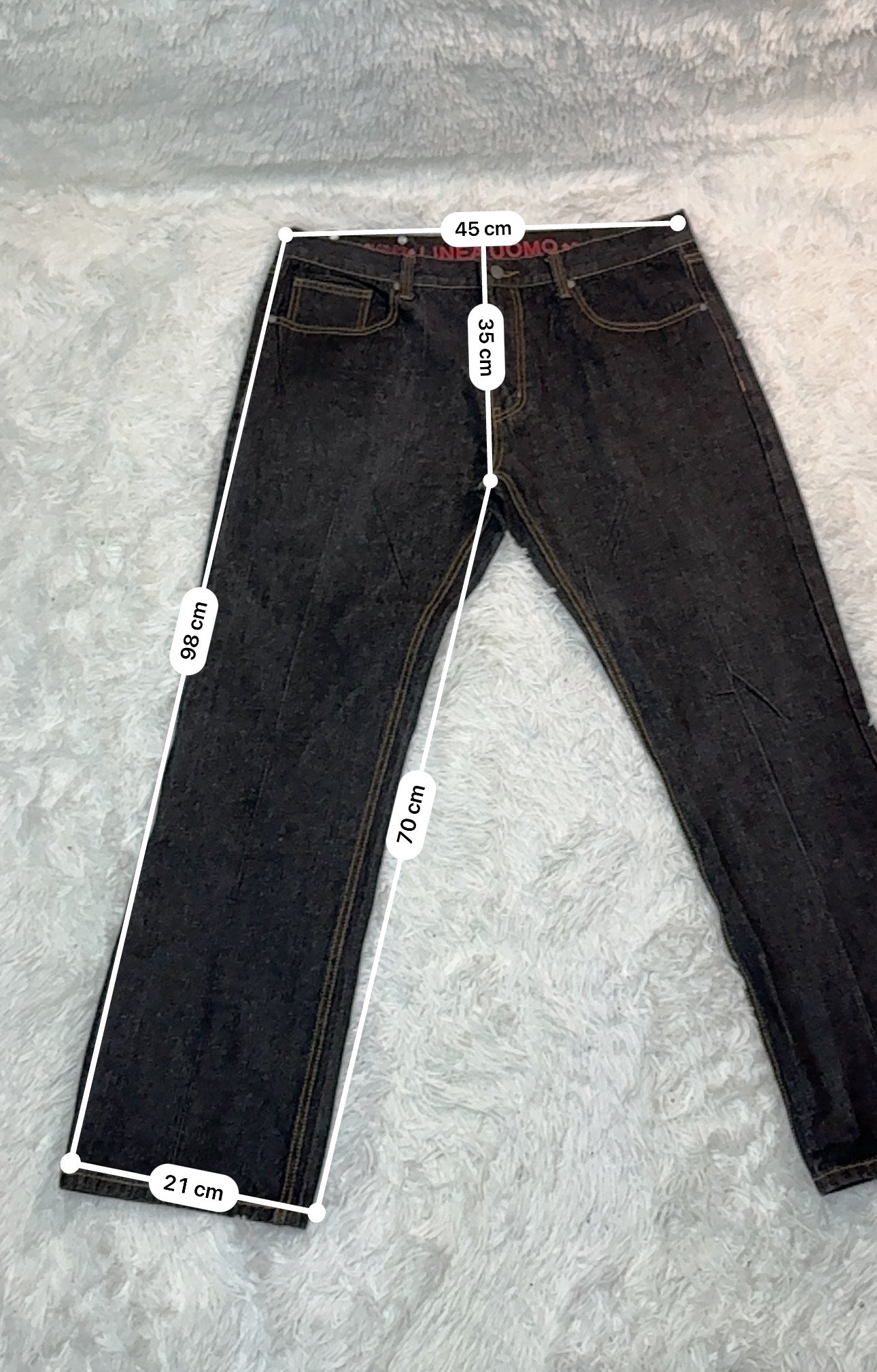 Jean Linea Uomo – Relaxed Straight Fit Denim Brut - Taille FR 48