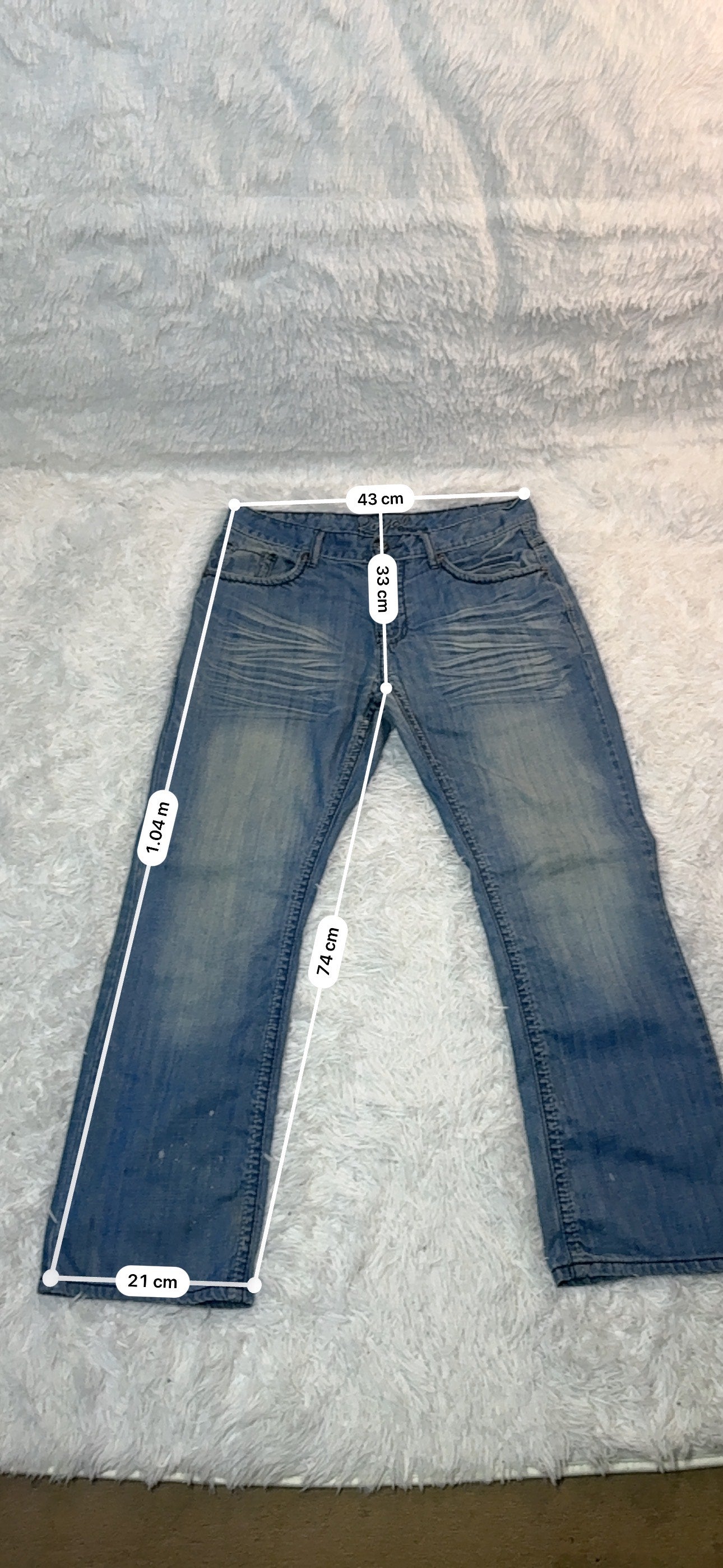 Jean Royal Premium – Délavage Bleu Moyen – Détails Brodés - Taille 44