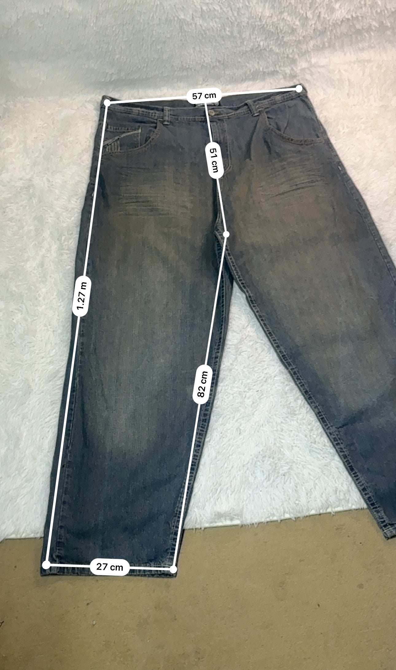 Jean ENYCE by Sean Combs – Wide Fit Vintage 2000s – Détails Cloutés & Broderies - Taille FR 60