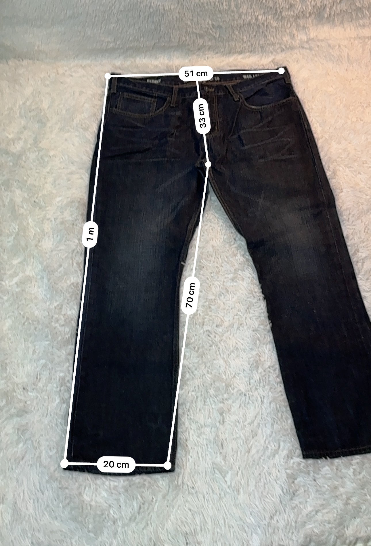 Jean Mossimo Supply Co – Coupe Droite Vintage Bleu Brut – Y2K Utility Denim - Taille FR 50