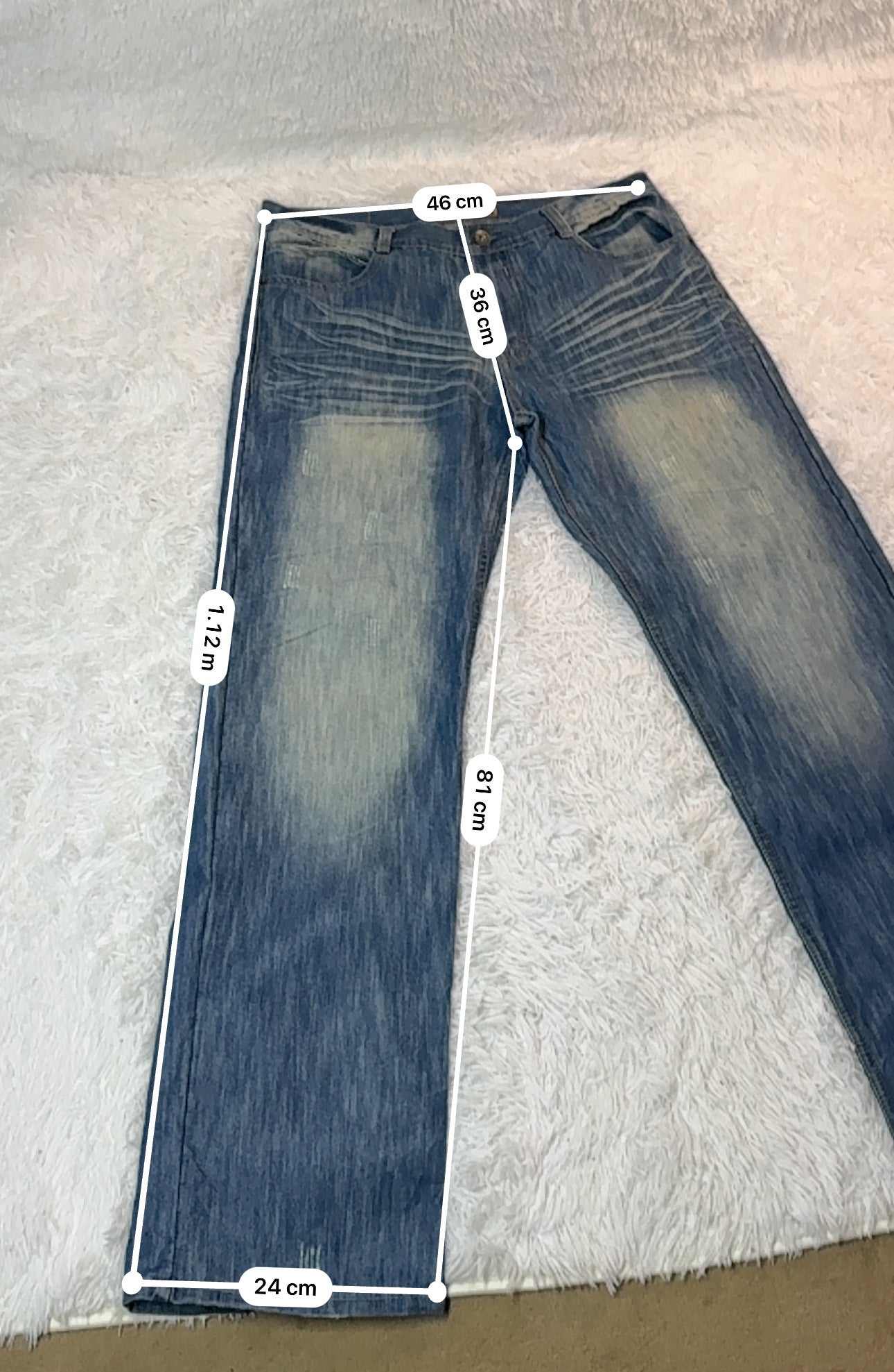 Jean Halifax Vintage – Délavage Clair / Broderies Dos - Taille FR 48