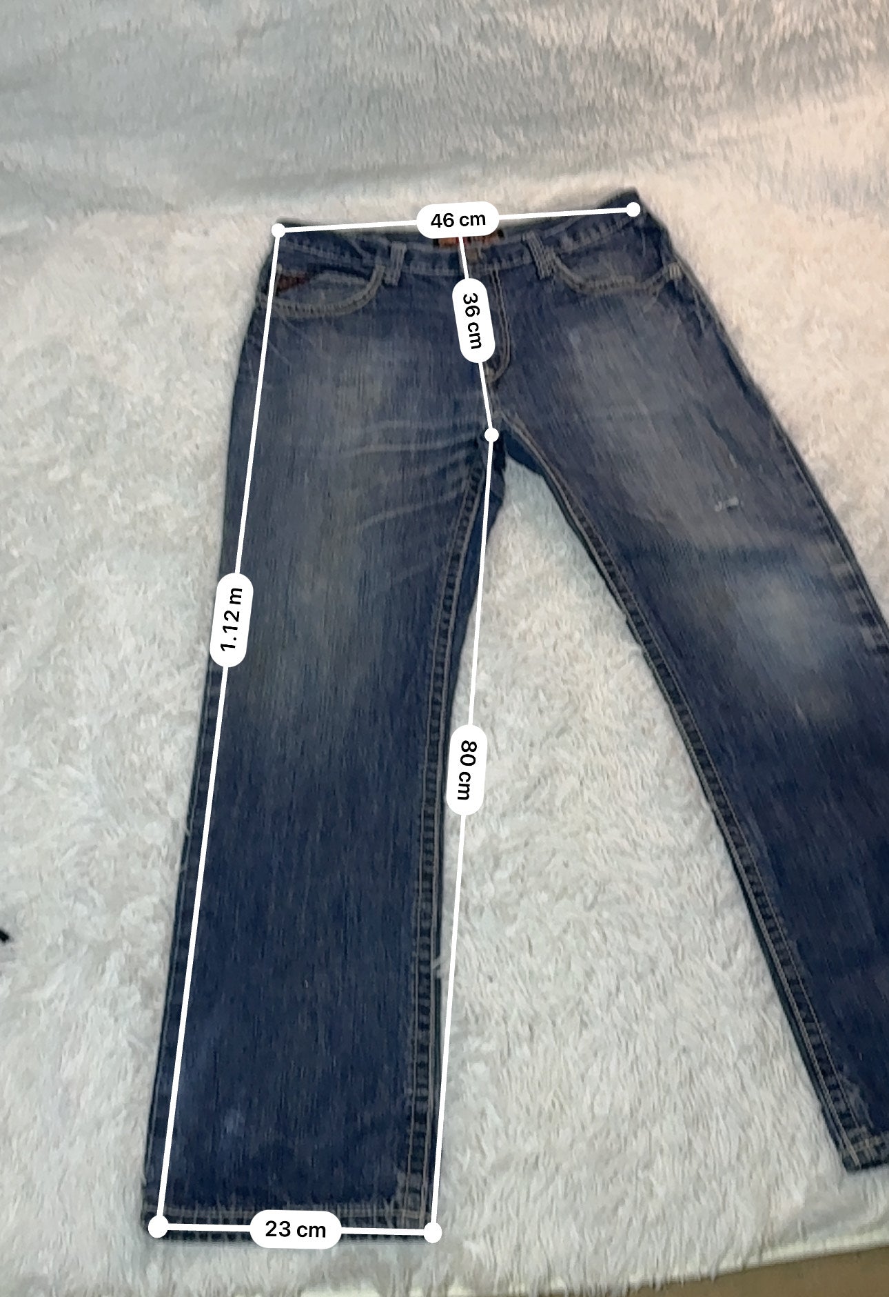 Jean Ariat FR Work M4 – Bootcut Low Rise / Délavage Bleu Usé Taille FR 48