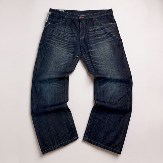 Jean Parish Vintage – Délavage Foncé / Détails Brodés - Taille FR 52