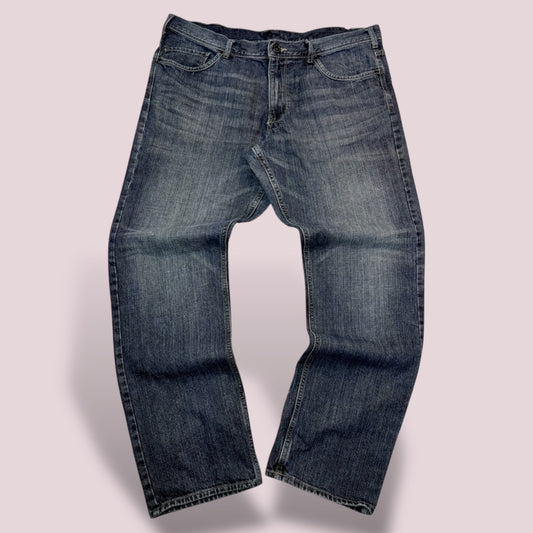 Jean Helix N56 – Low Straight – Détails Cuir & Zip - Taille FR 48