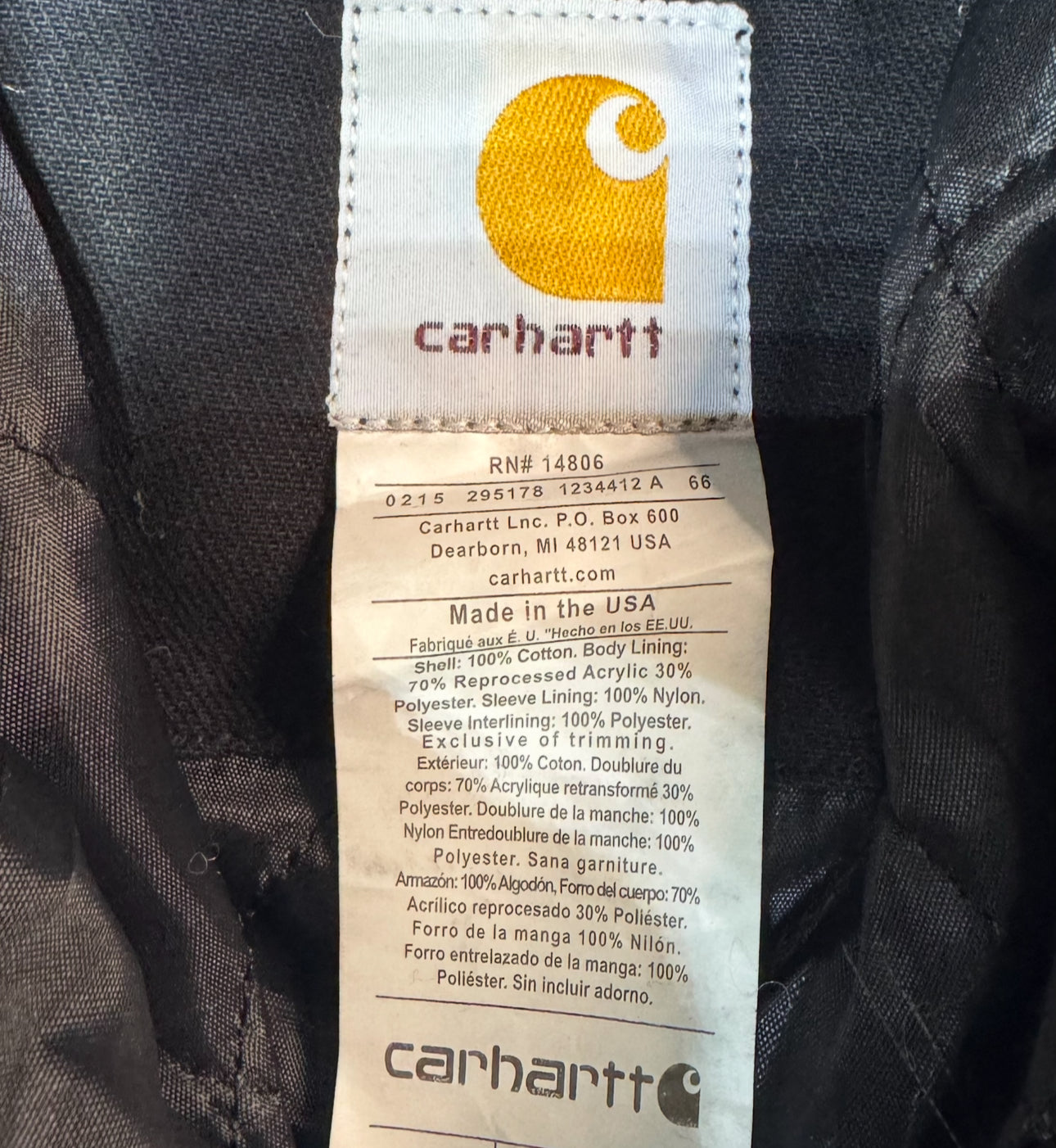 Veste Carhartt x Marlboro Black Rework Vintage