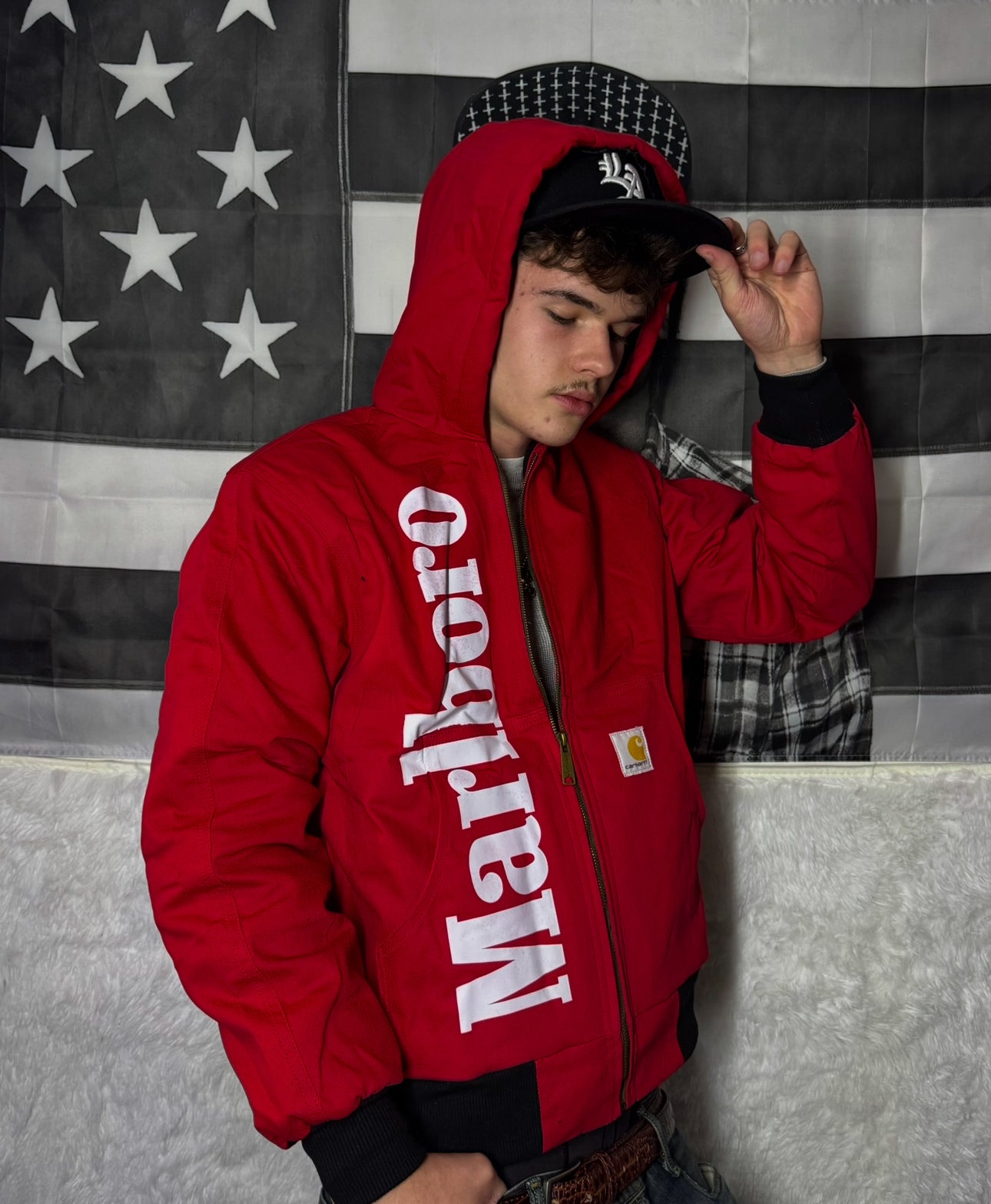 Veste Carhartt x Marlboro Red Rework Vintage