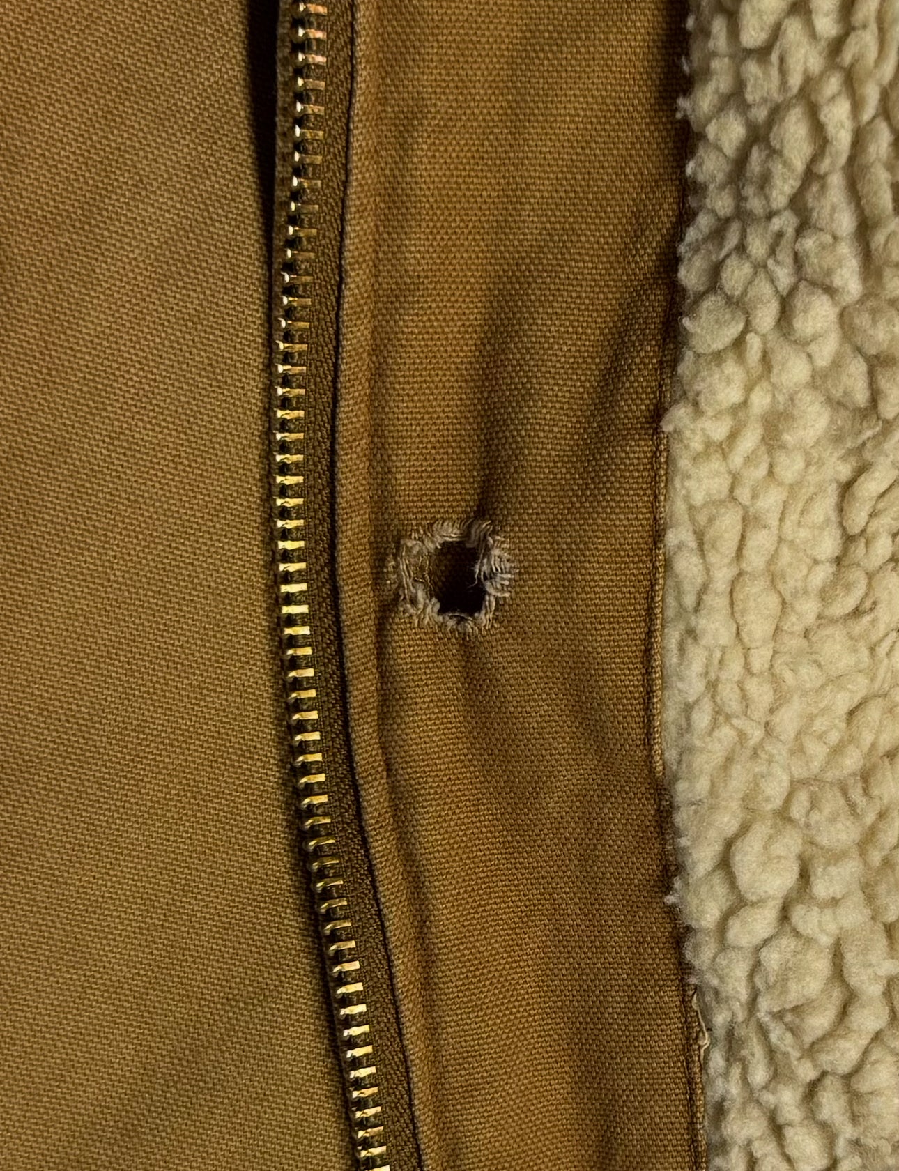 Veste Dickies à capuche doublée sherpa – marron – XL