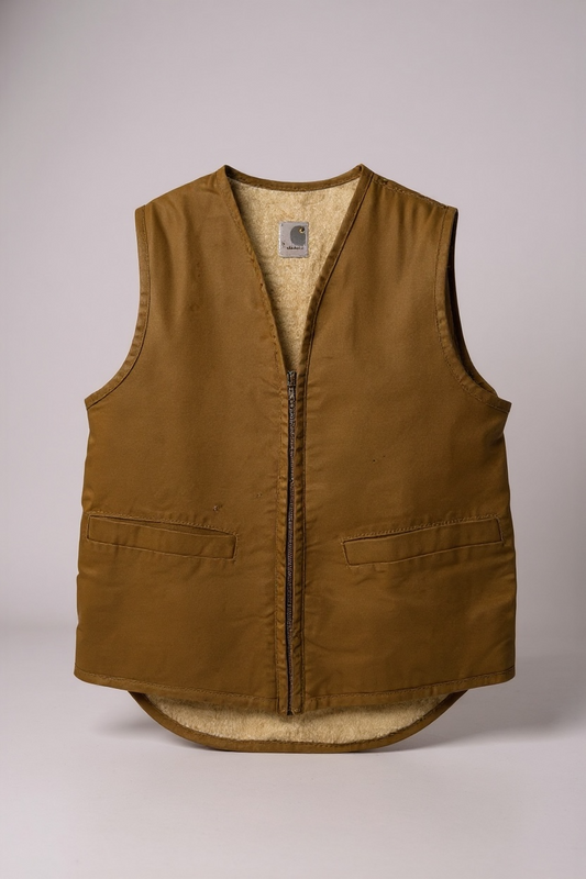 Veste Carhartt sans manches doublée sherpa – marron - Taille S