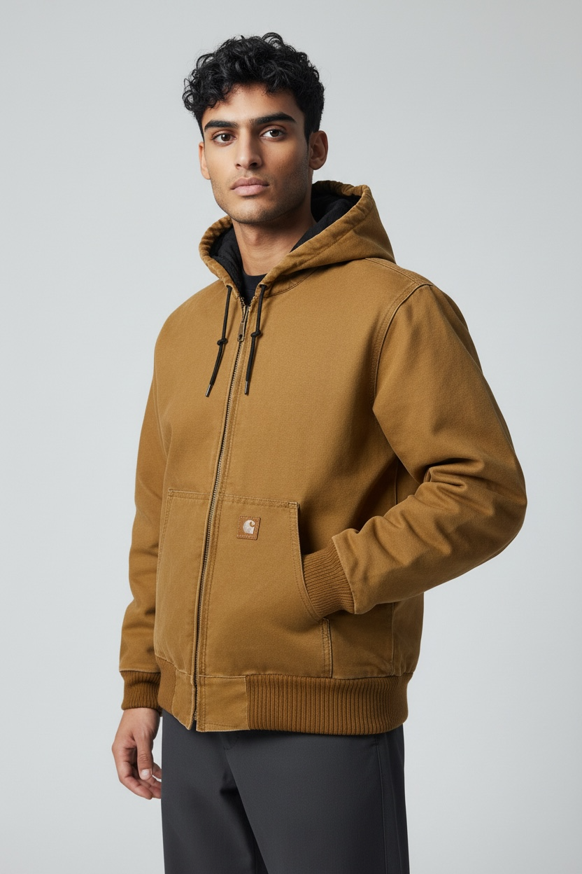 Veste Carhartt à capuche doublée matelassée – marron – XL