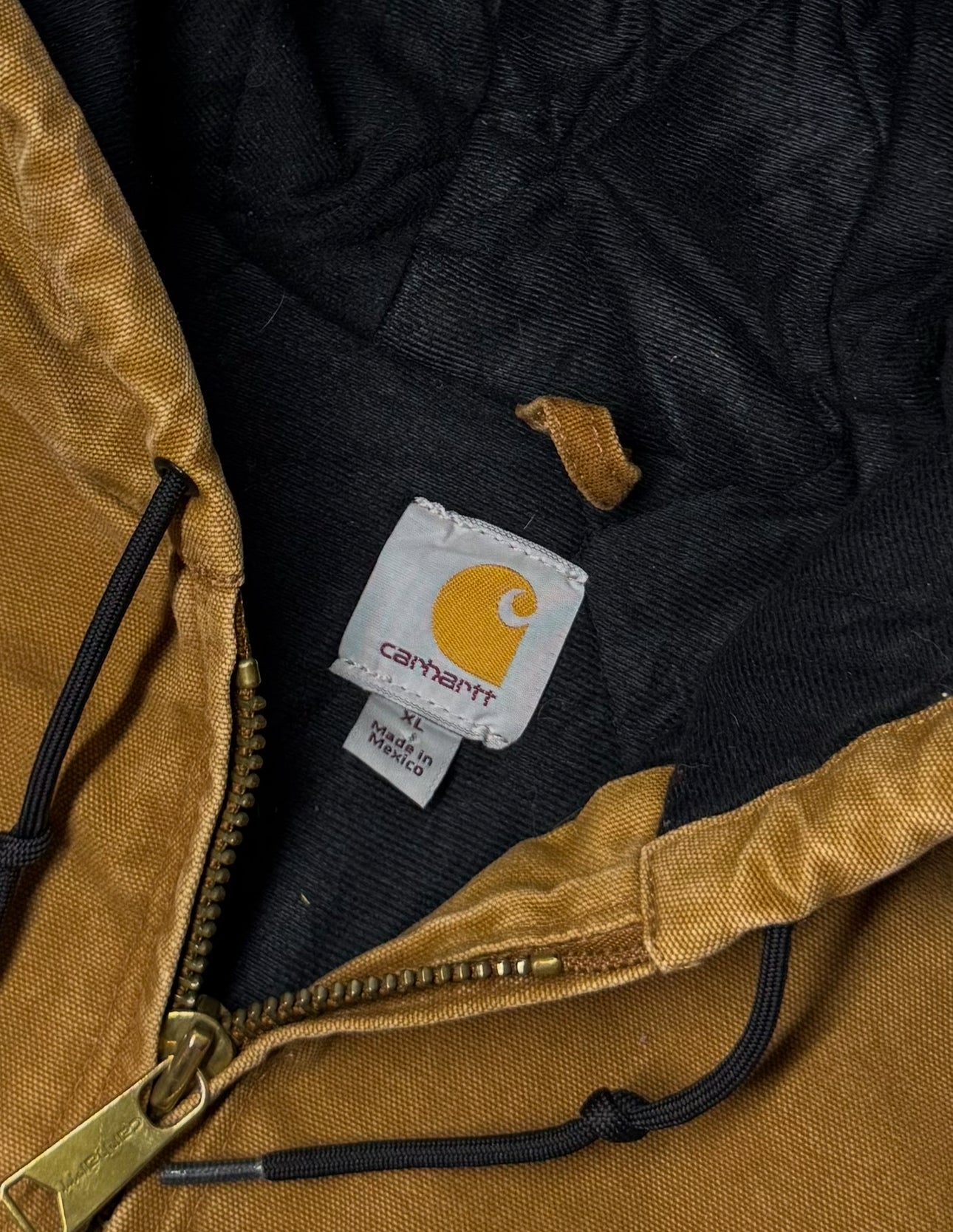 Veste Carhartt à capuche doublée matelassée – marron – XL