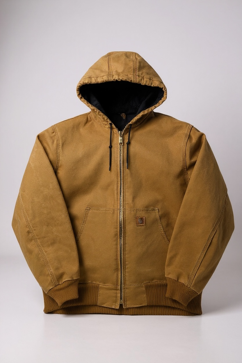 Veste Carhartt à capuche doublée matelassée – marron – XL