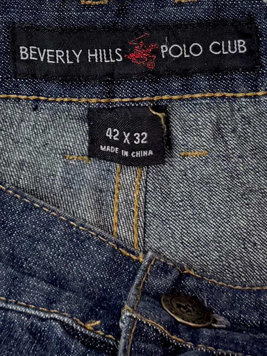 Jean droit classique “Beverly Hills Polo Club” bleu brut – coupe regular (Taille FR 52)