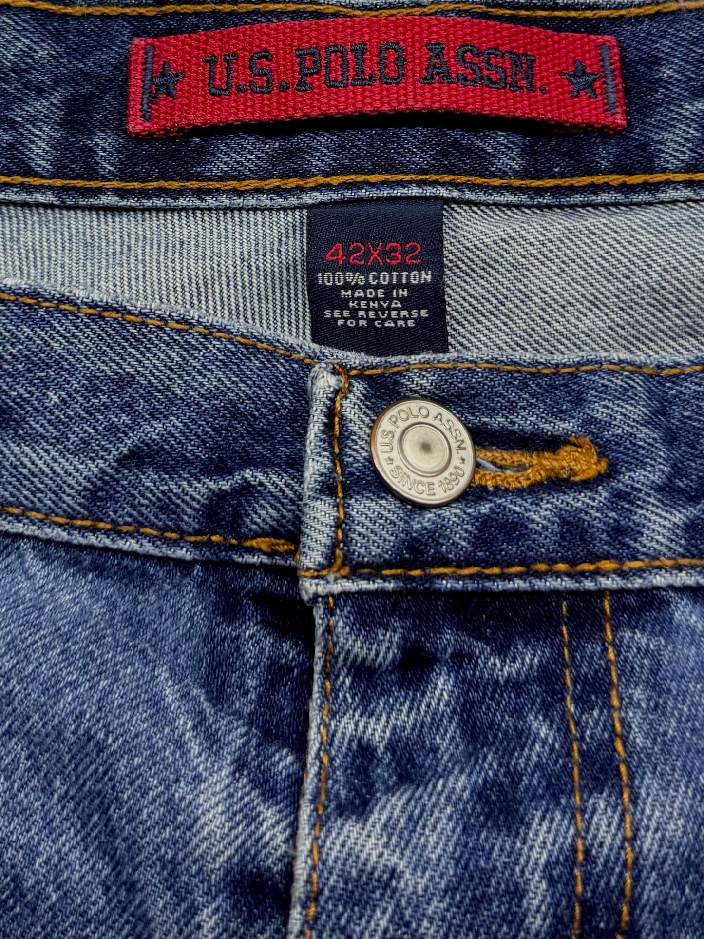 Jean U.S. Polo Assn. vintage bleu moyen – coupe droite ample (Taille FR 52)