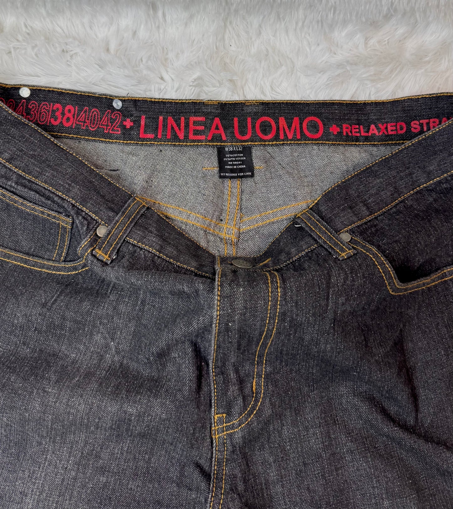 Jean Linea Uomo – Relaxed Straight Fit Denim Brut - Taille FR 48
