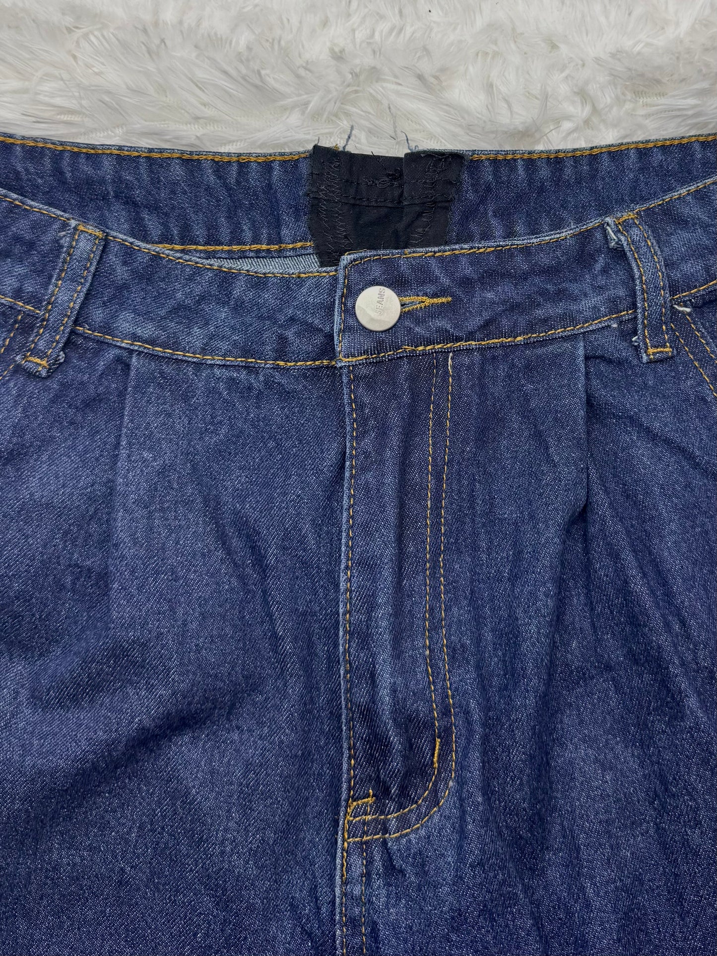 Jean Cargo Wake Jeans – Coupe Large – Délavage Bleu Foncé - Taille FR 42