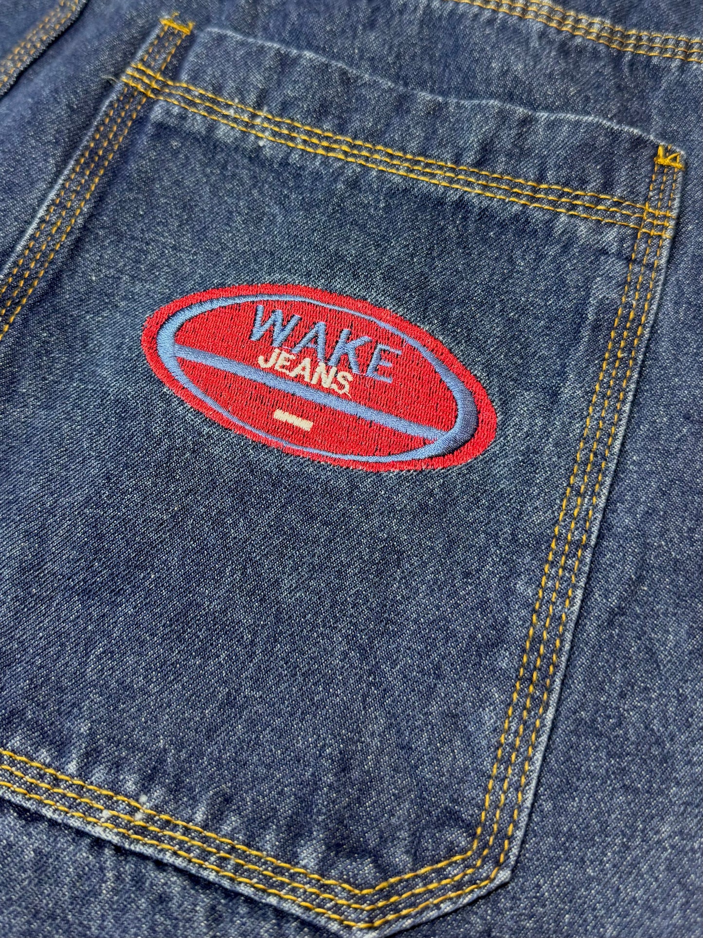 Jean Cargo Wake Jeans – Coupe Large – Délavage Bleu Foncé - Taille FR 42