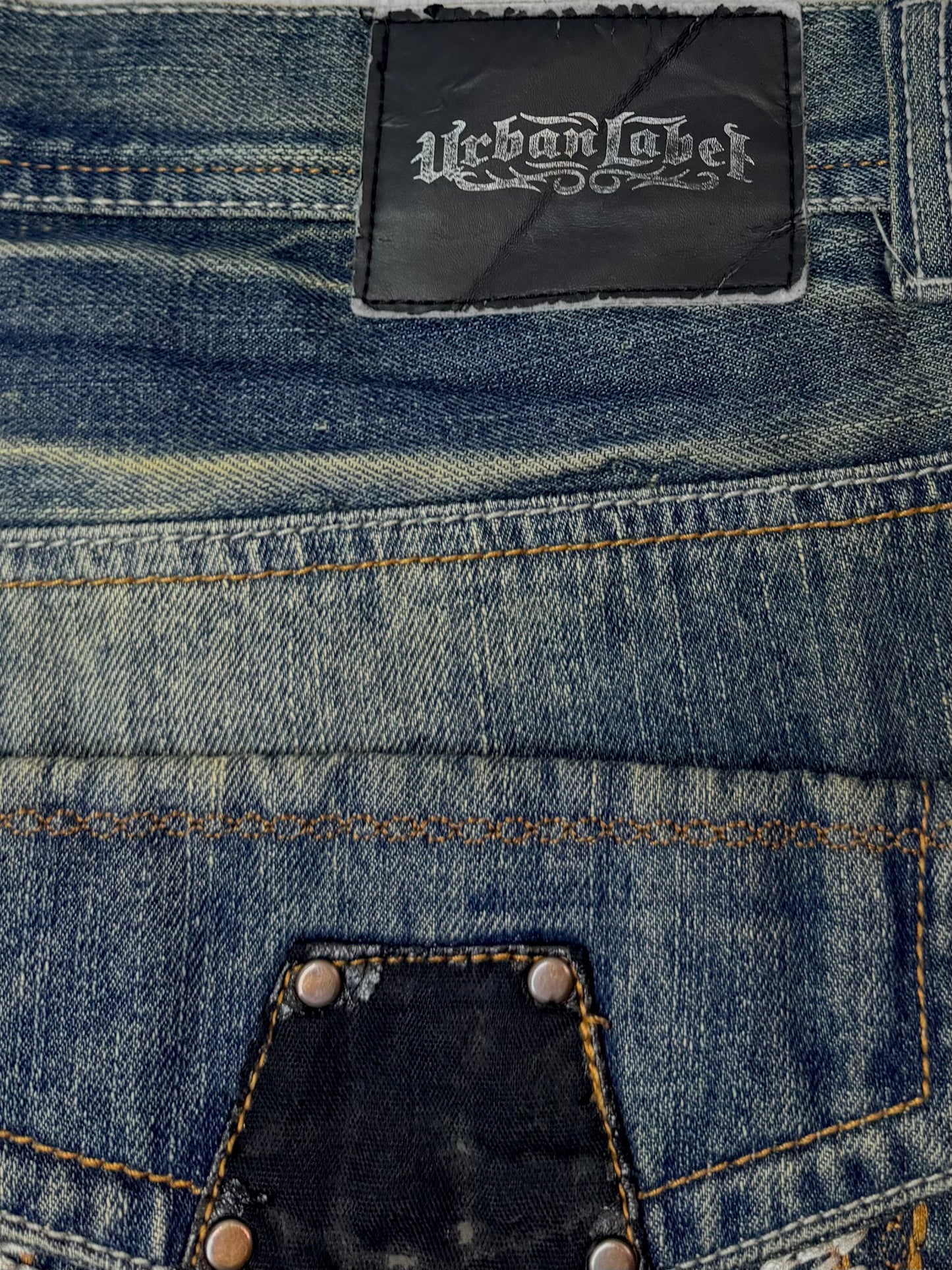 Jean Urban Label – Broderies & Détails Cloutés – Délavage Vintage - Taille FR 50