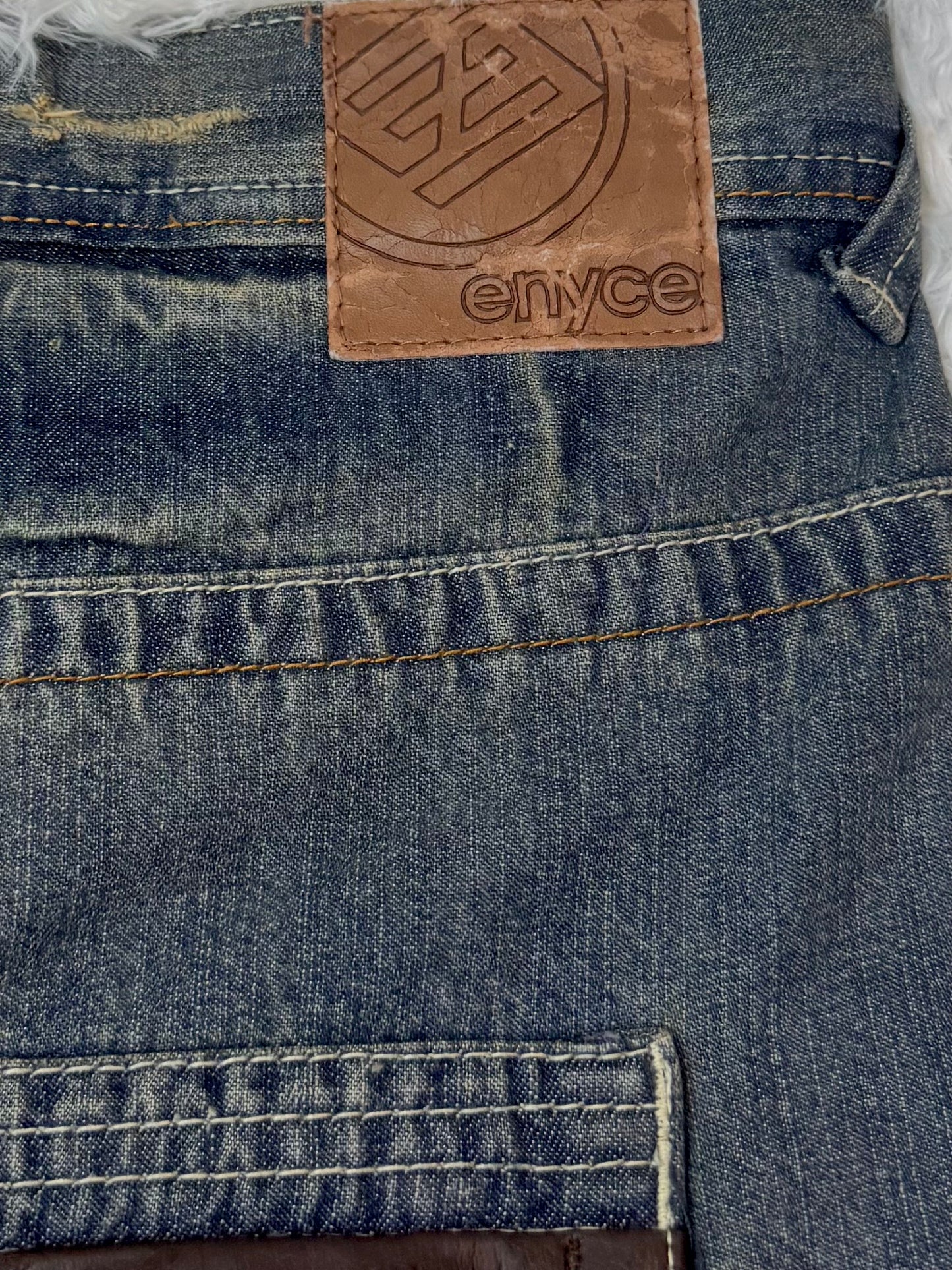 Jean ENYCE by Sean Combs – Wide Fit Vintage 2000s – Détails Cloutés & Broderies - Taille FR 60