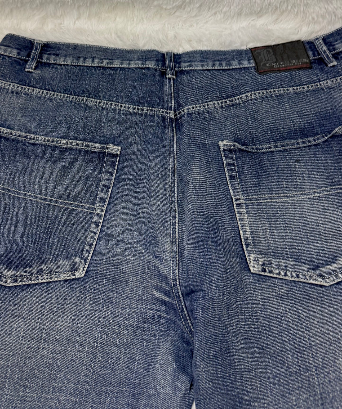 Jean Beverly Hills Polo Club – Coupe Droite Loose Vintage – Bleu Clair Délavé - Taille FR 56