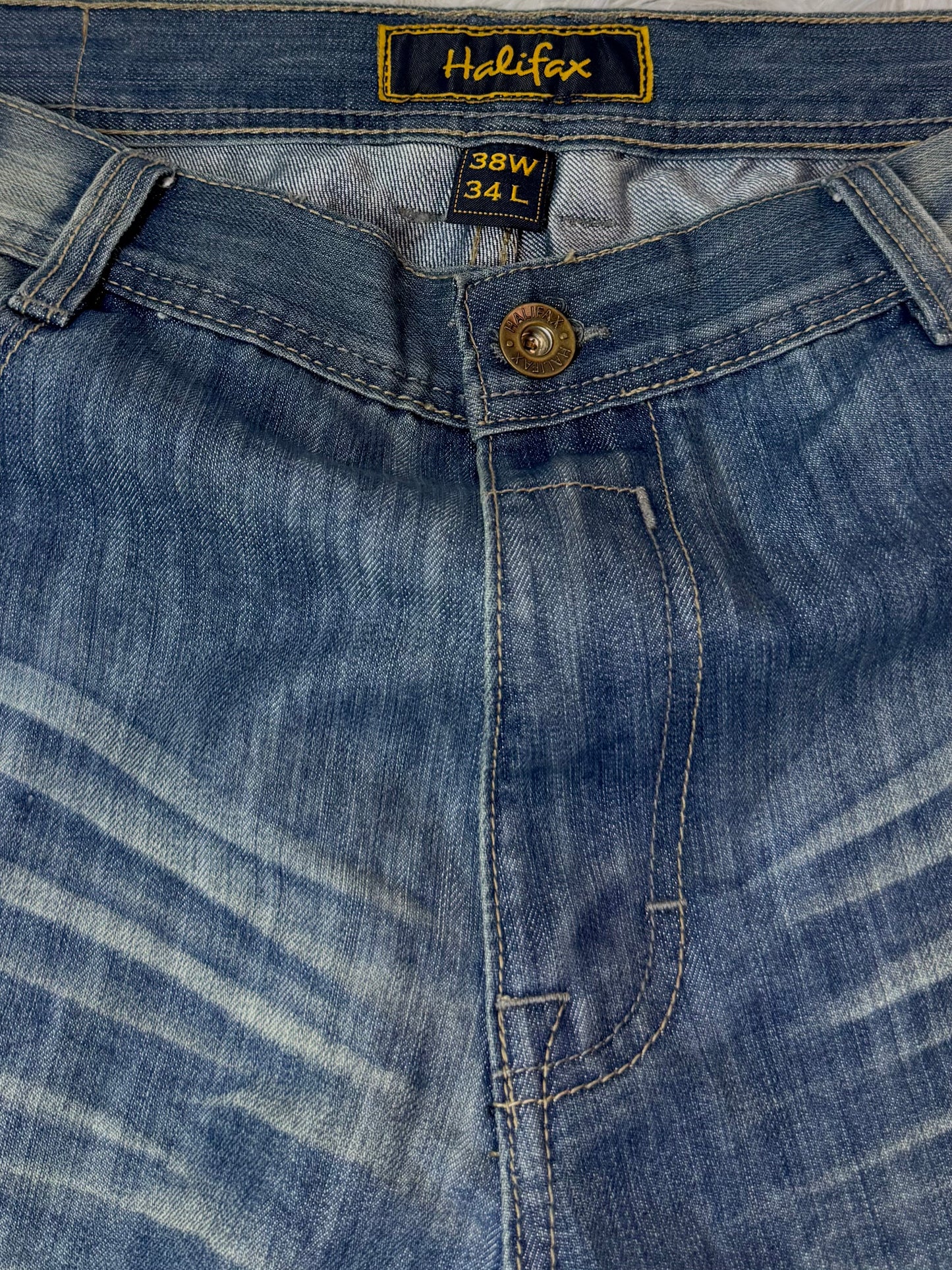 Jean Halifax Vintage – Délavage Clair / Broderies Dos - Taille FR 48