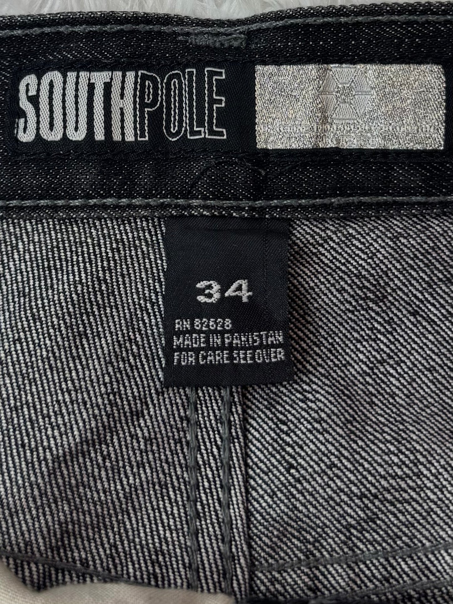 Jean Southpole Vintage – Délavage Noir / Détails Contrastés - Taille FR 44