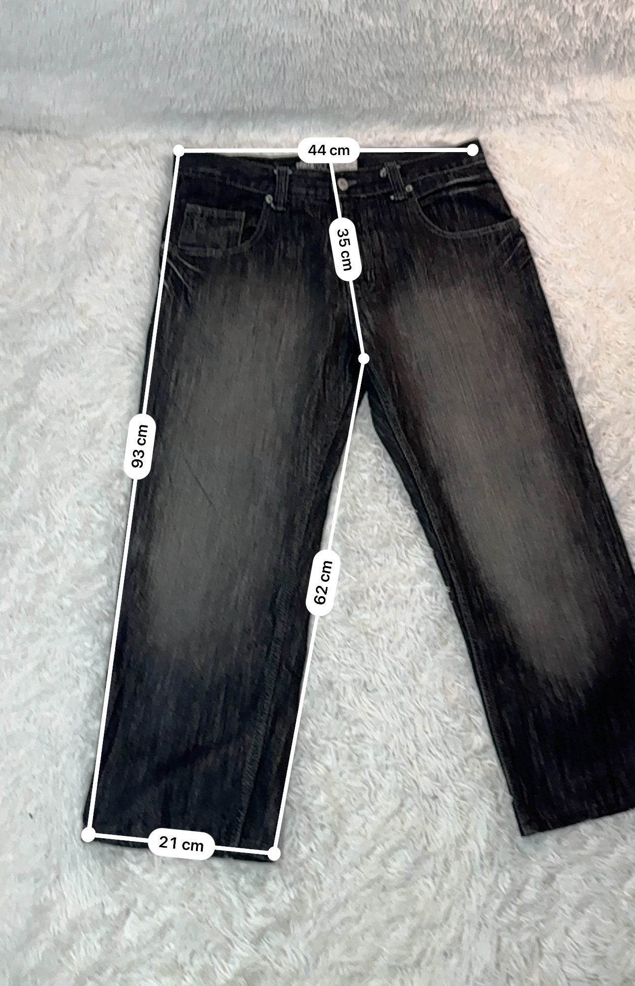 Jean Southpole Vintage – Délavage Noir / Détails Contrastés - Taille FR 44