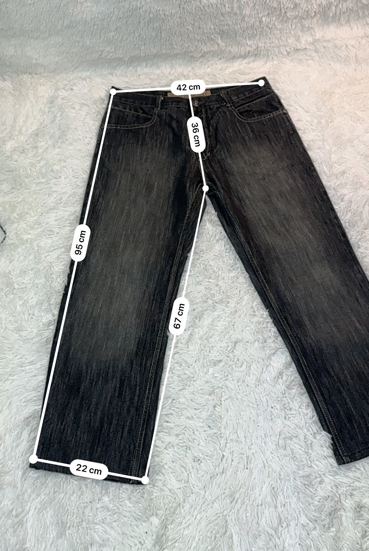 Jean Southpole Premium – Broderies Gold / Coupe Large Vintage Y2K - Taille FR 44