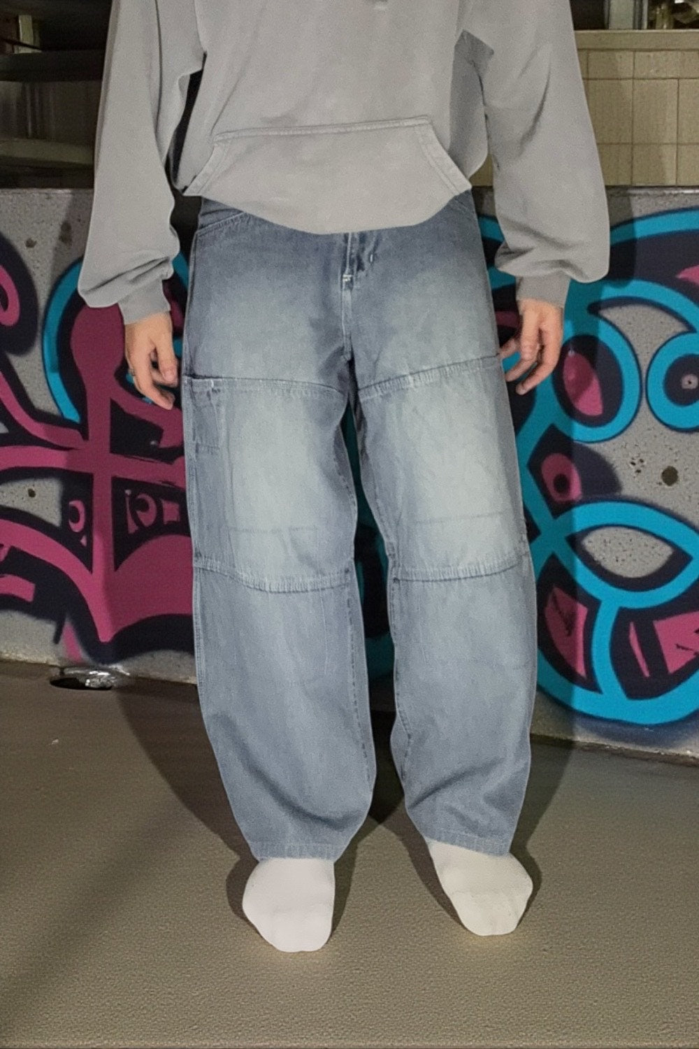 Jean Icewear by Ice-T – Wide Leg Vintage Y2K – Délavage Bleu Clair - Taille FR 44