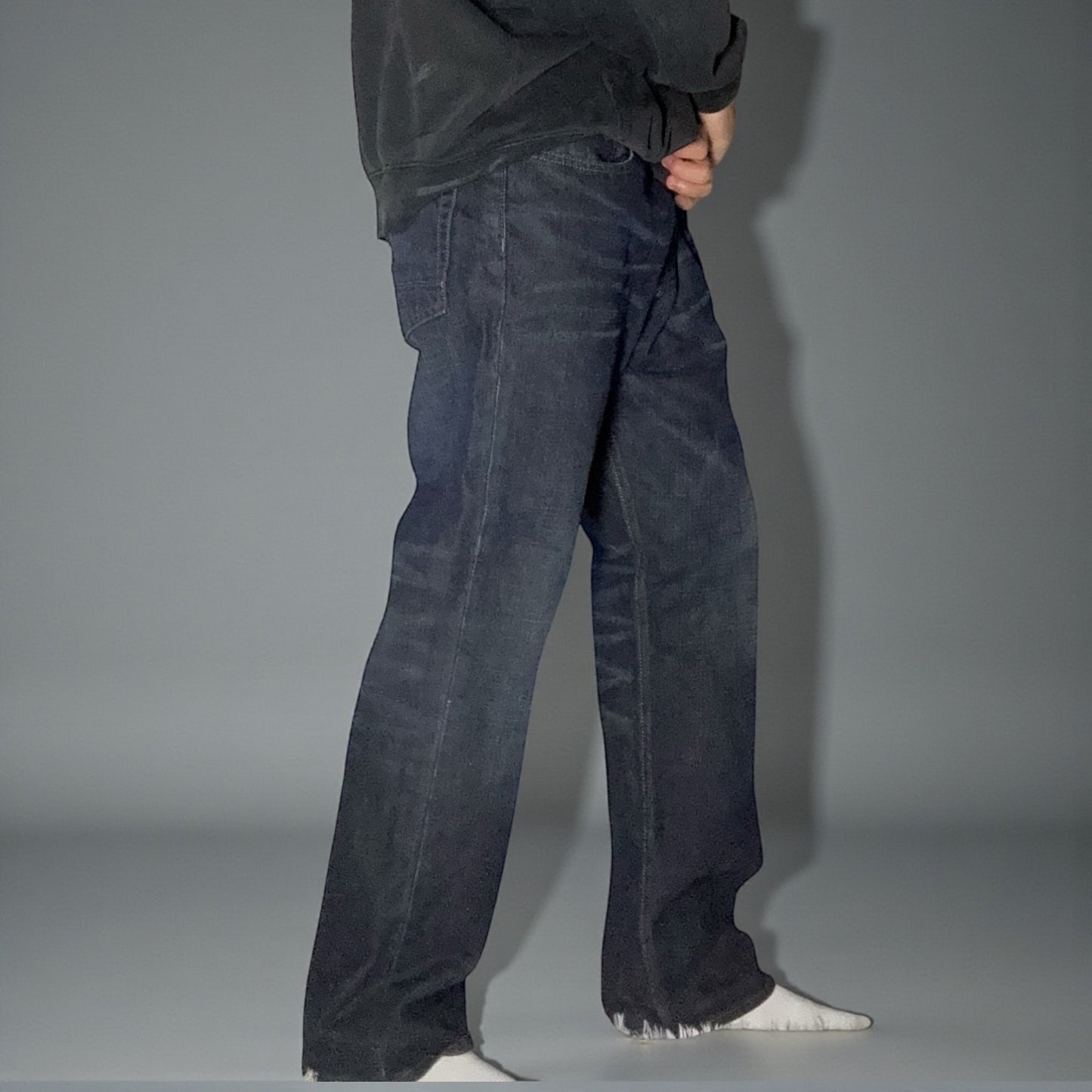 Jean Mossimo Supply Co – Coupe Droite Vintage Bleu Brut – Y2K Utility Denim - Taille FR 50