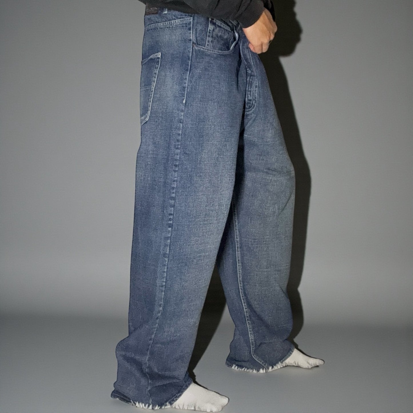 Jean Beverly Hills Polo Club – Coupe Droite Loose Vintage – Bleu Clair Délavé - Taille FR 56