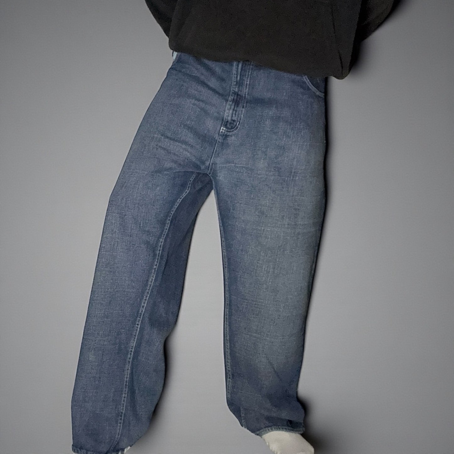 Jean Beverly Hills Polo Club – Coupe Droite Loose Vintage – Bleu Clair Délavé - Taille FR 56