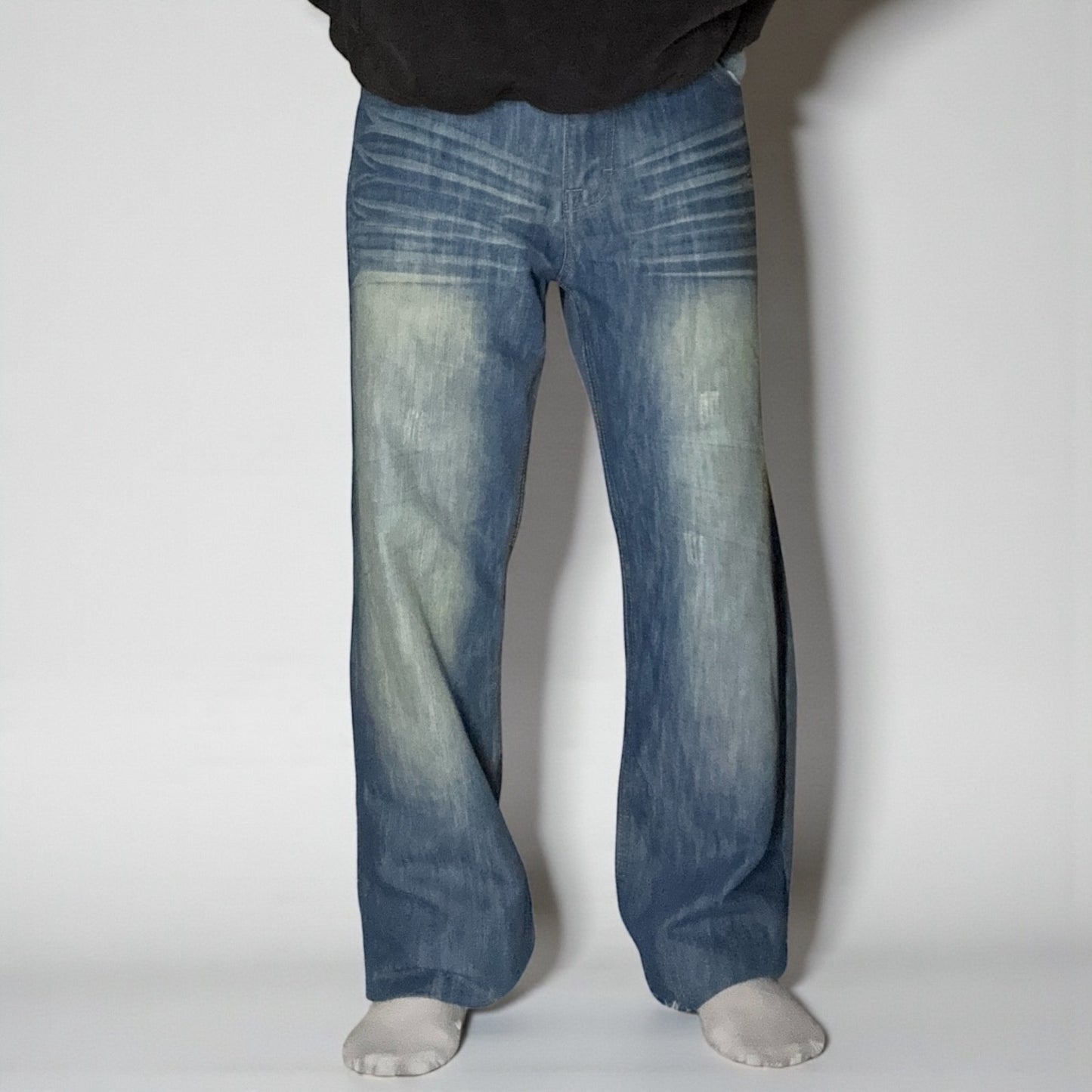 Jean Halifax Vintage – Délavage Clair / Broderies Dos - Taille FR 48