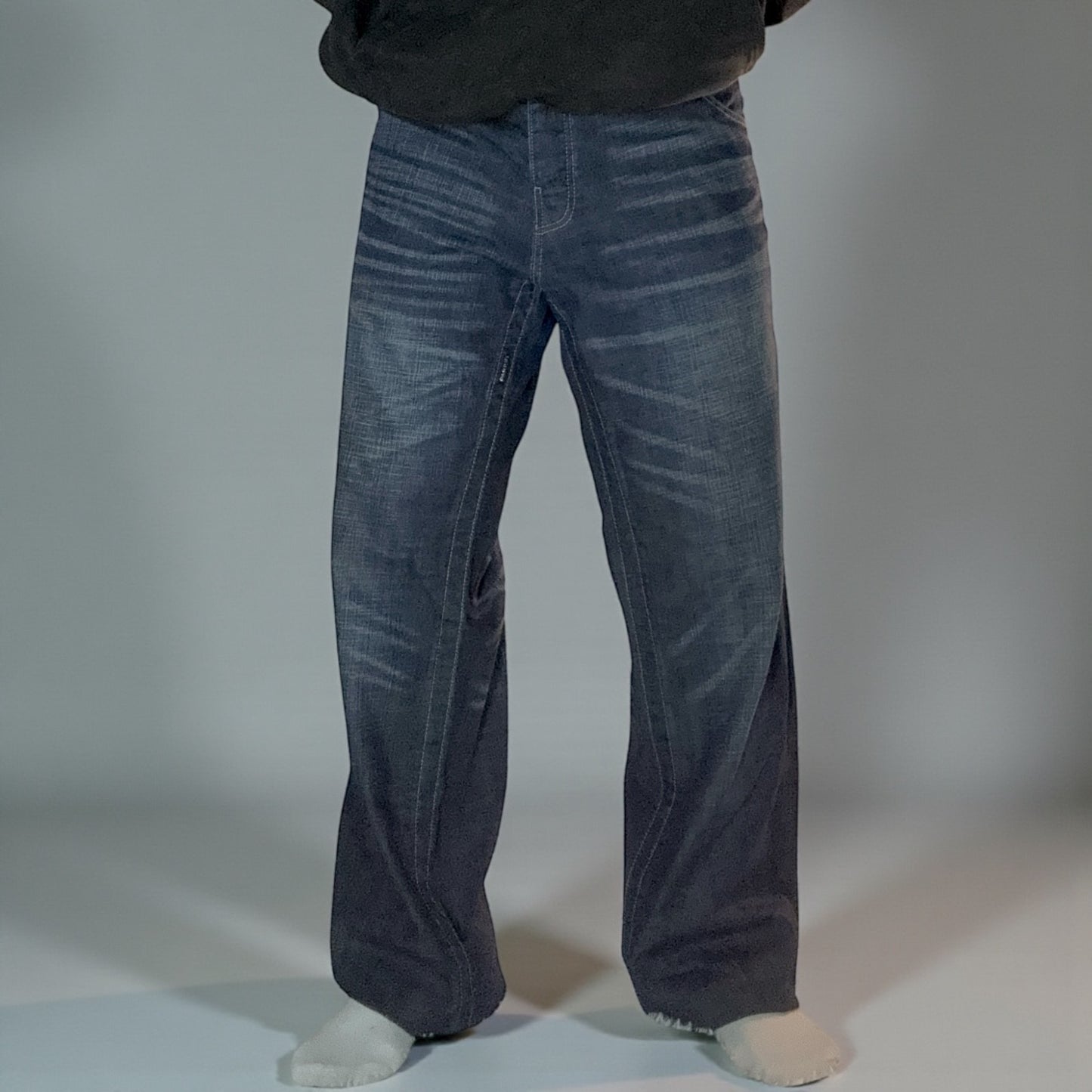 Jean Parish Vintage – Délavage Foncé / Détails Brodés - Taille FR 52