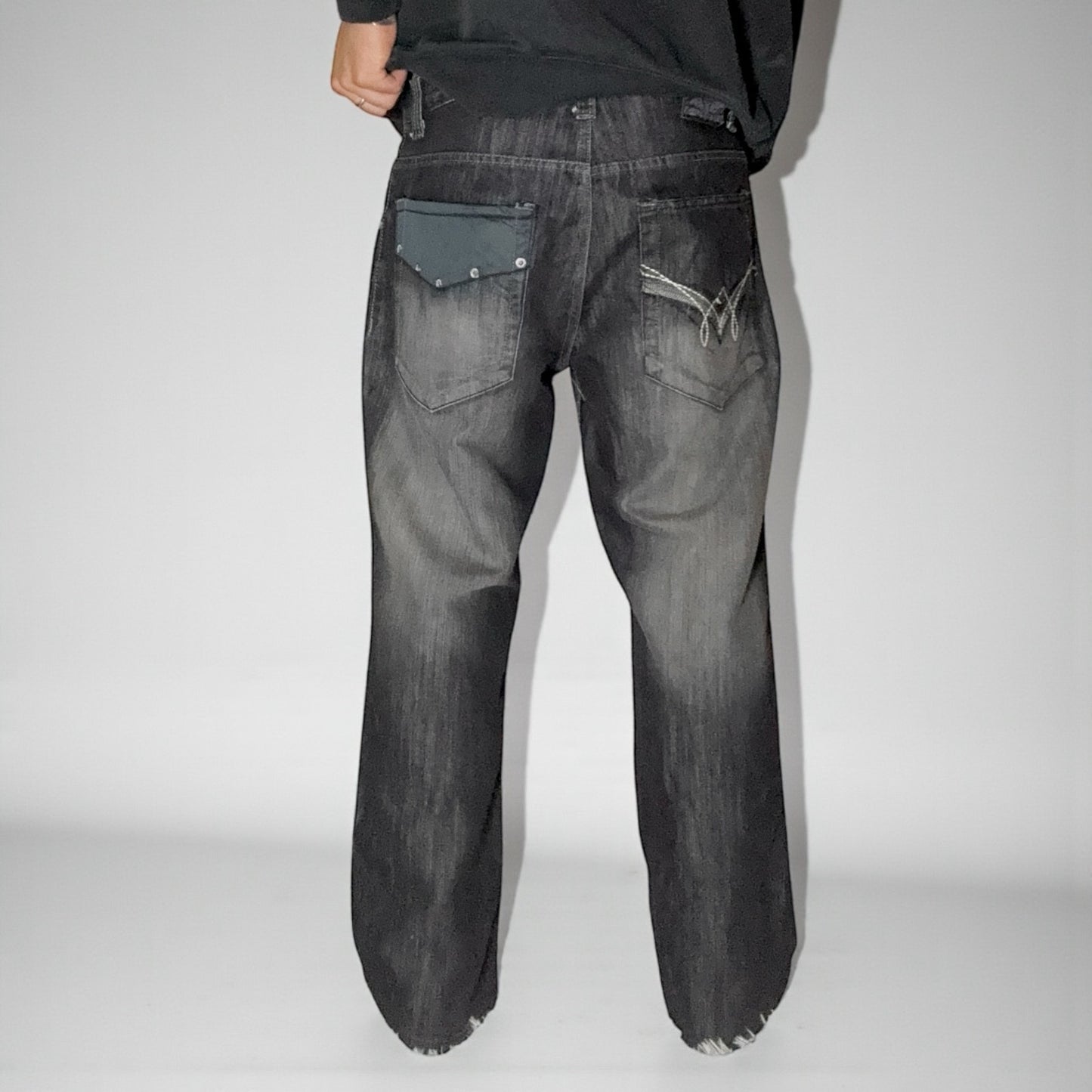 Jean Southpole Vintage – Délavage Noir / Détails Contrastés - Taille FR 44