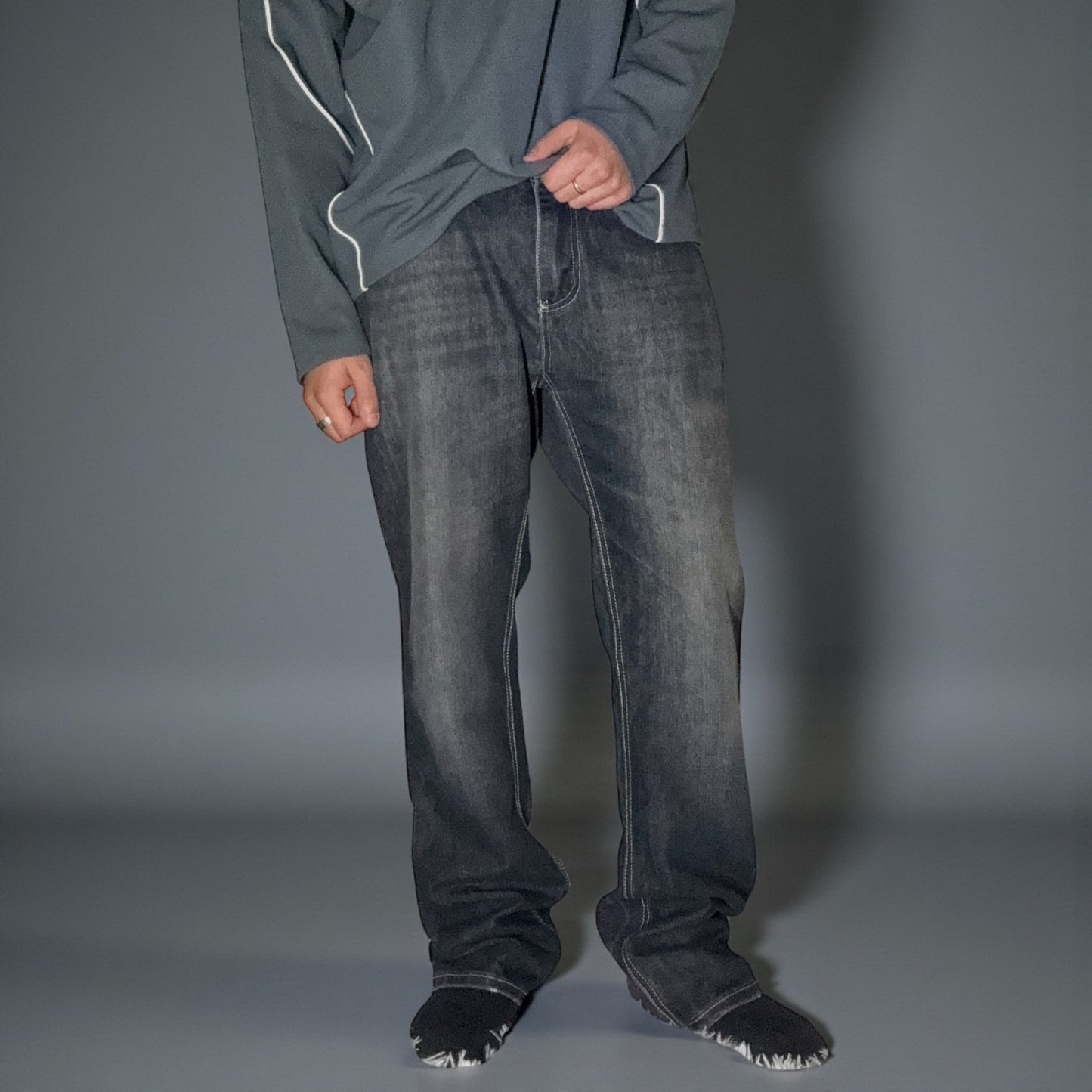 Jean Sokool Denim – Straight Fit / Délavage Foncé - Taille FR 42