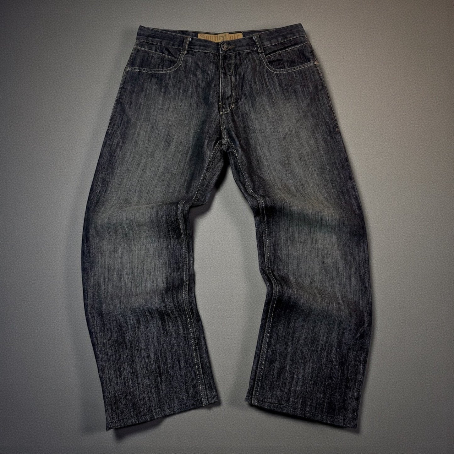 Jean Southpole Premium – Broderies Gold / Coupe Large Vintage Y2K - Taille FR 44