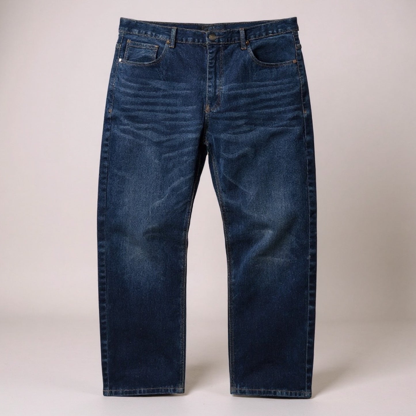 Jean droit classique “Beverly Hills Polo Club” bleu brut – coupe regular (Taille FR 52)