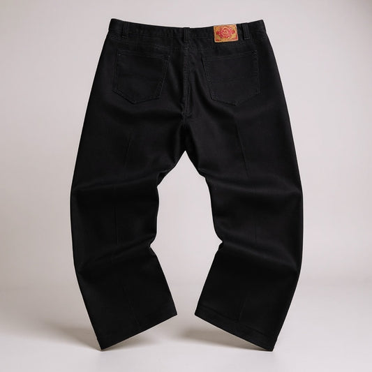 Jean PJMARK Noir – Coupe Droite Épaisse – Style Minimal & Vintage - Taille FR 54