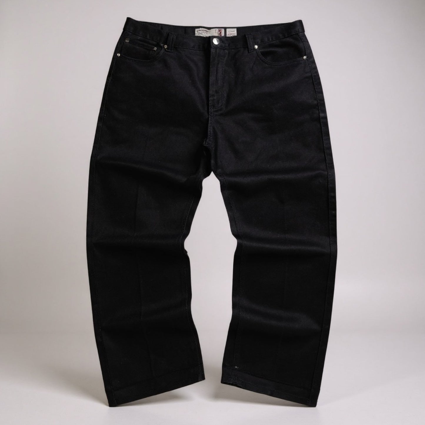 Jean PJMARK Noir – Coupe Droite Épaisse – Style Minimal & Vintage - Taille FR 54