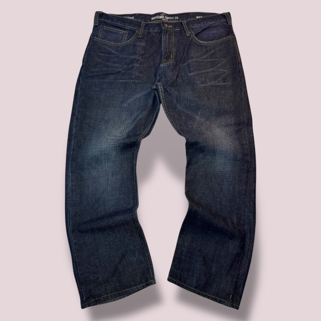 Jean Mossimo Supply Co – Coupe Droite Vintage Bleu Brut – Y2K Utility Denim - Taille FR 50