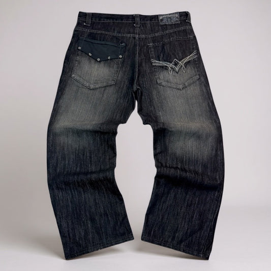 Jean Southpole Vintage – Délavage Noir / Détails Contrastés - Taille FR 44