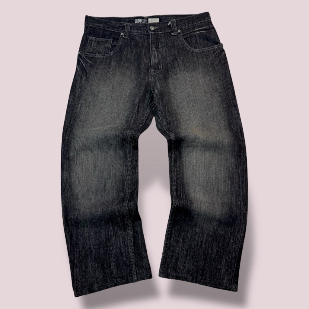 Jean Southpole Vintage – Délavage Noir / Détails Contrastés - Taille FR 44