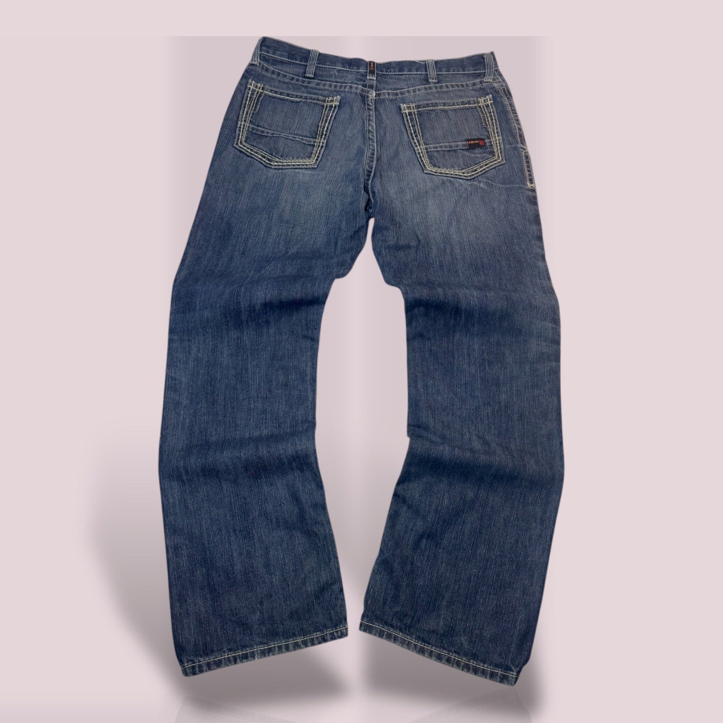 Jean Ariat FR Work M4 – Bootcut Low Rise / Délavage Bleu Usé Taille FR 48