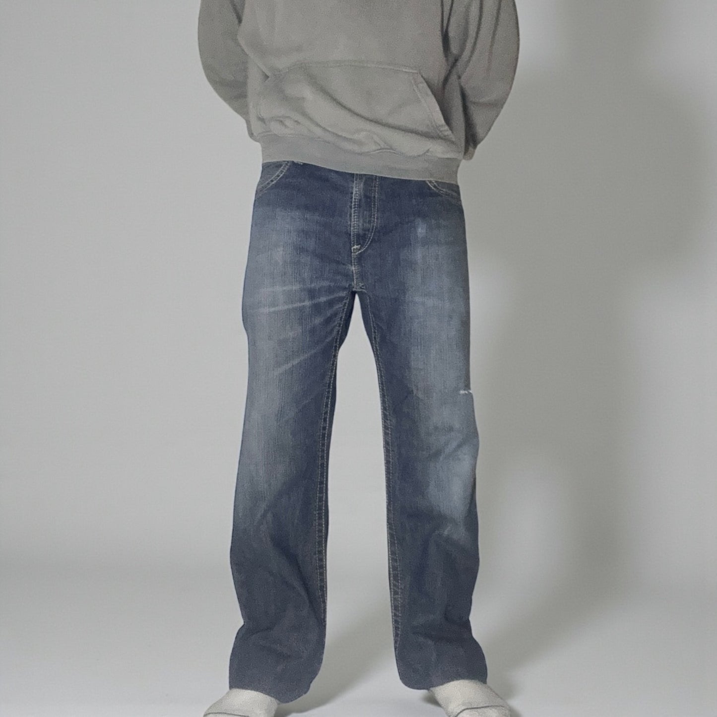 Jean Ariat FR Work M4 – Bootcut Low Rise / Délavage Bleu Usé Taille FR 48