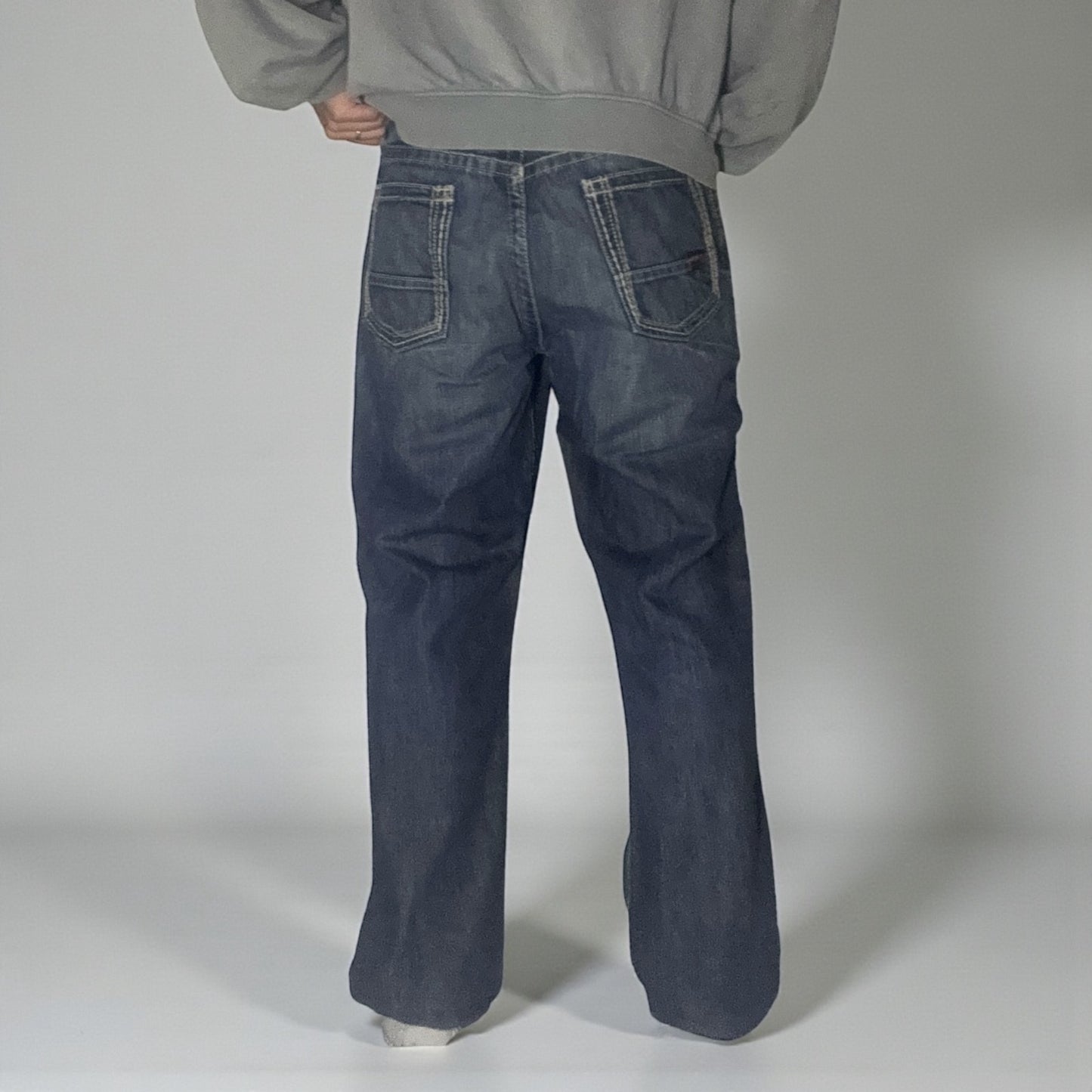 Jean Ariat FR Work M4 – Bootcut Low Rise / Délavage Bleu Usé Taille FR 48