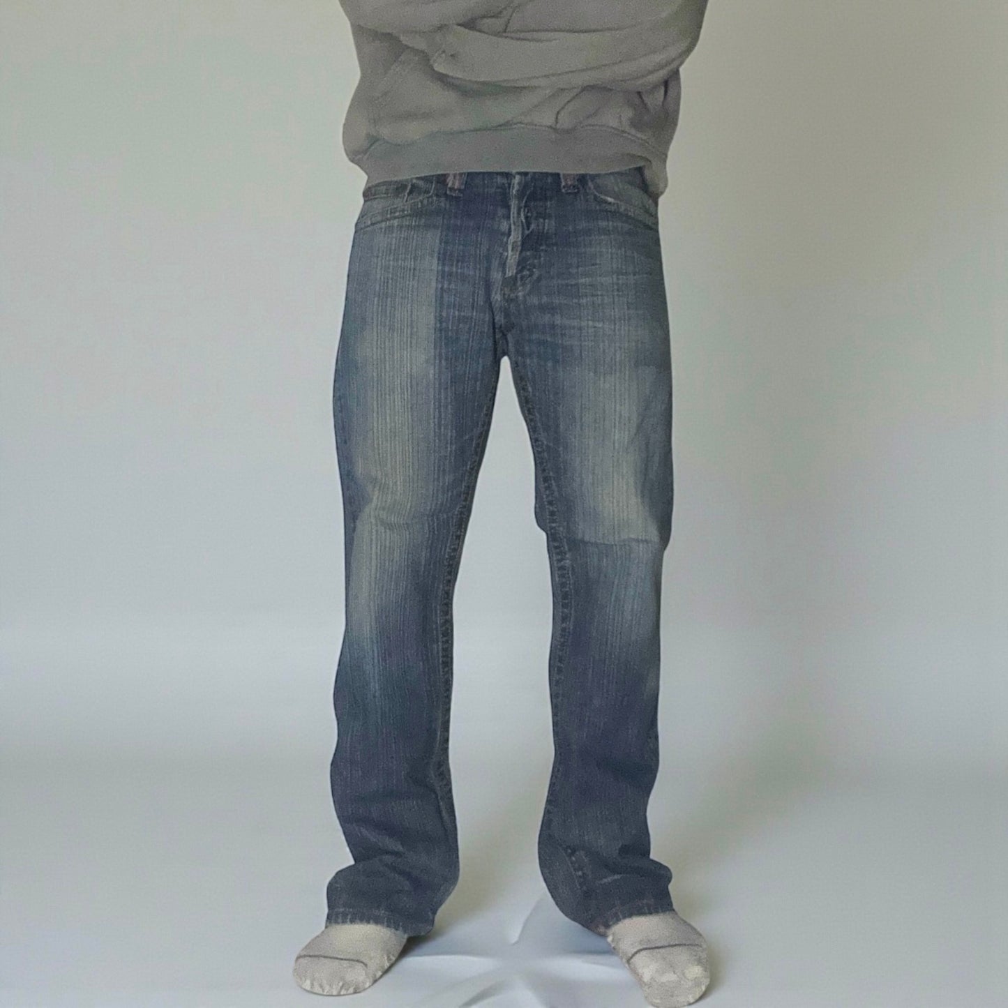 Jean Imperial Junkie – Brodé Dragon / Délavage Bleu Clair Vintage - Taille FR 42